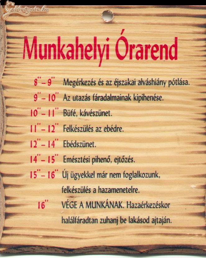 munkahelyi órarend:D