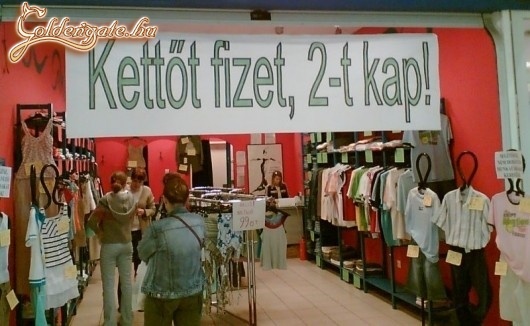 kettő fizet 2-öt kap