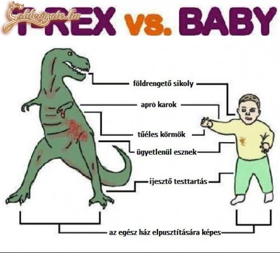 t-rex vs baby