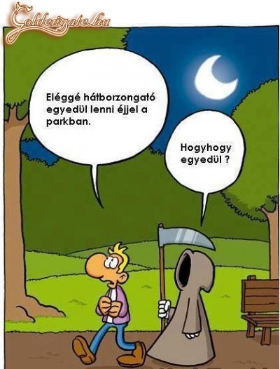 Eléggé hátborzongató egyedül lenni éjjel a parkban.