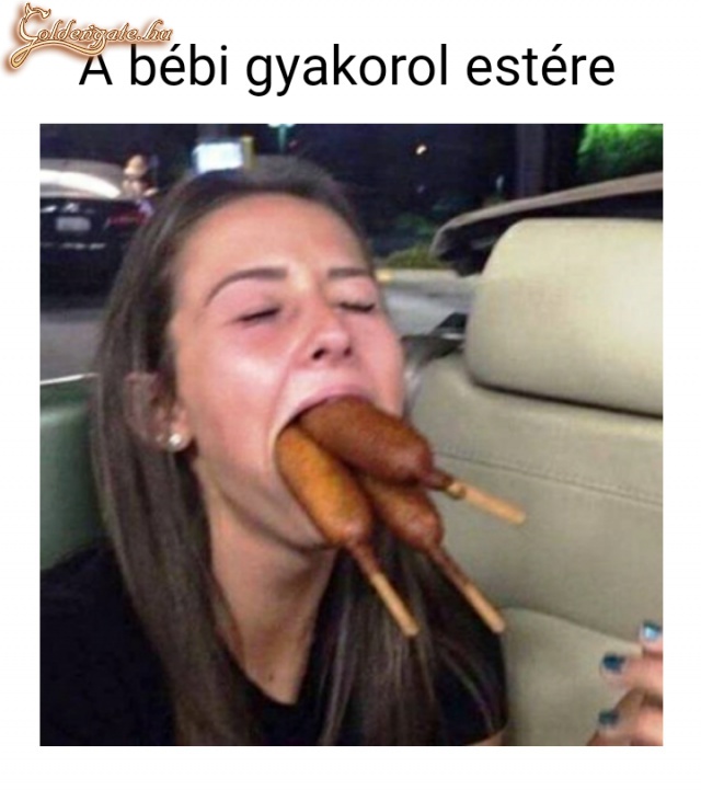 A bébi gyakorol estére