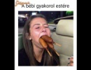 A bébi gyakorol estére
