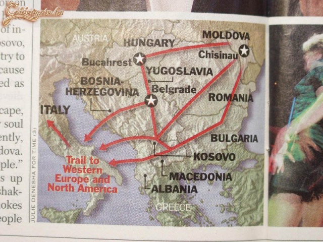 2001. február 19-i Time magazin - Okos amcsik! Még bukarestet se lehet helyesen leírni, ha már egyszer hülyék vagytok...