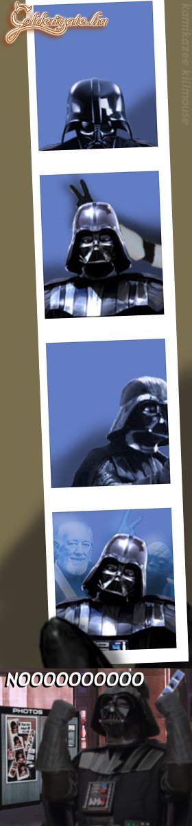Darth Vader a '4 kép egy perc alatt' nyilvános masinában