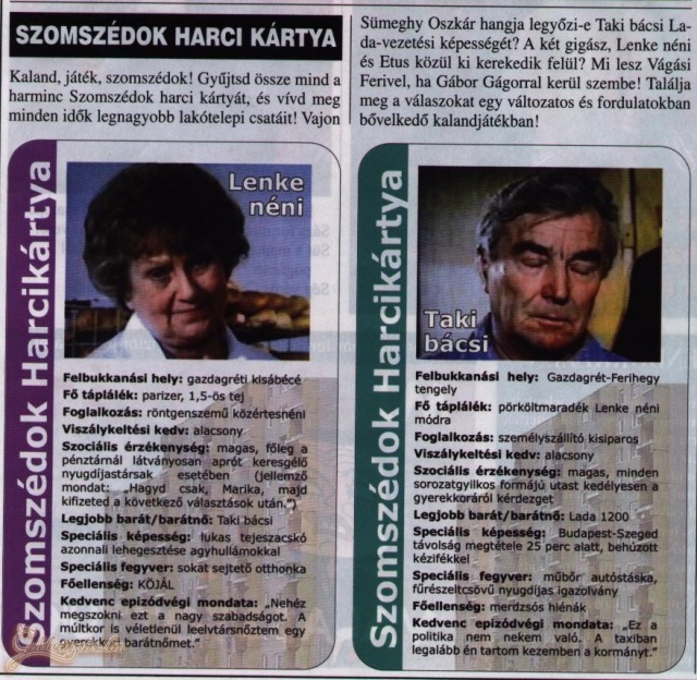 Szomszédok harcikártya