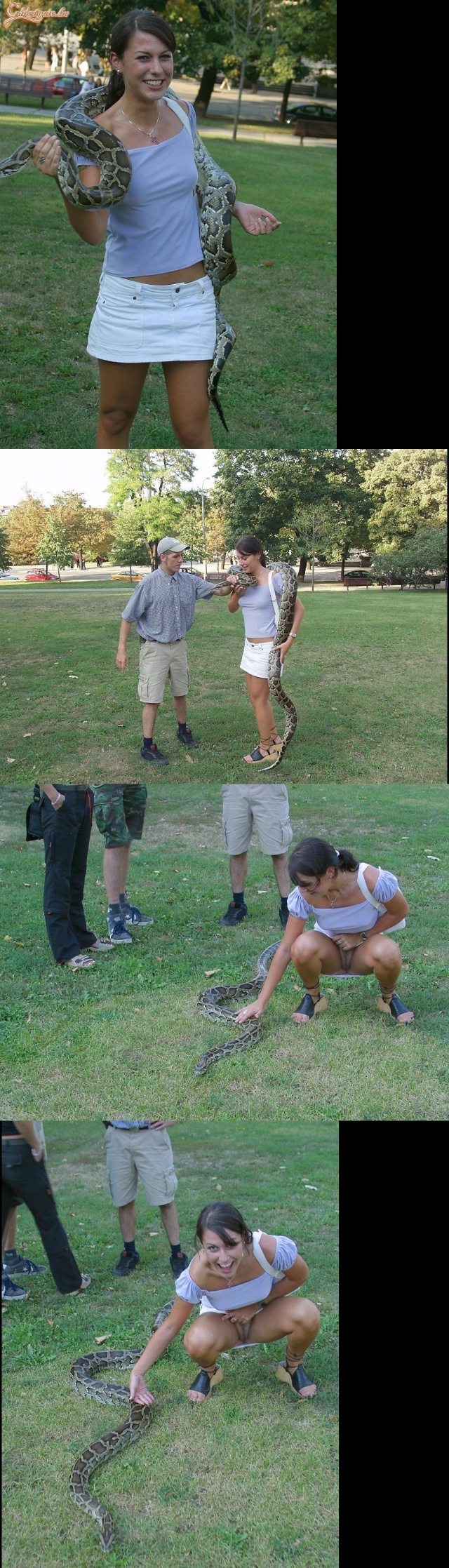 Ez a lány nagyon szereti a kígyókat! :)