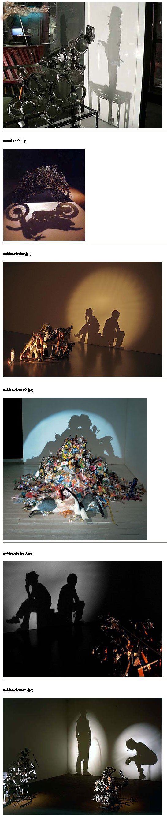 Árnyékszobrok szemétből