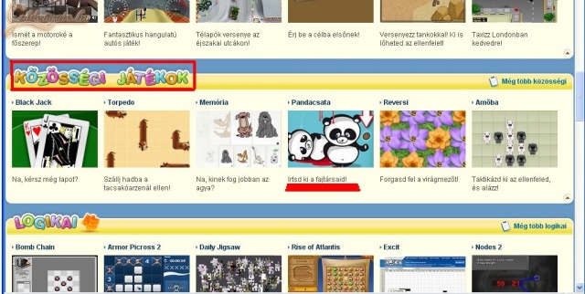 Közösségi játékok...
