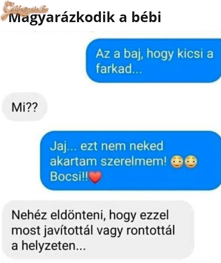 Magyarázkodik a bébi