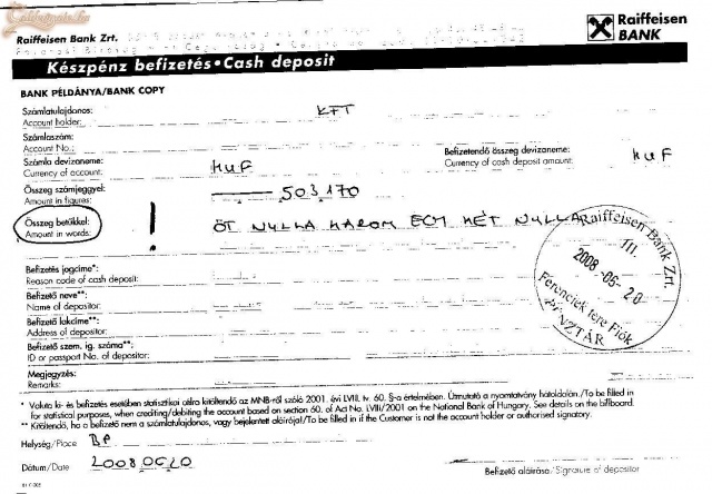 Az összeg betűvel kiírva