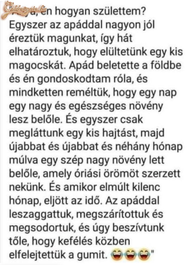 Anya én hogy születtem?
