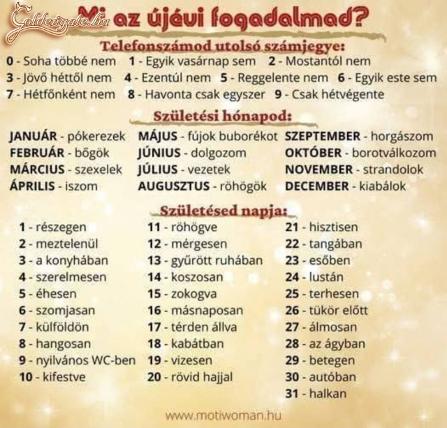 Mi az új évi fogadalmad