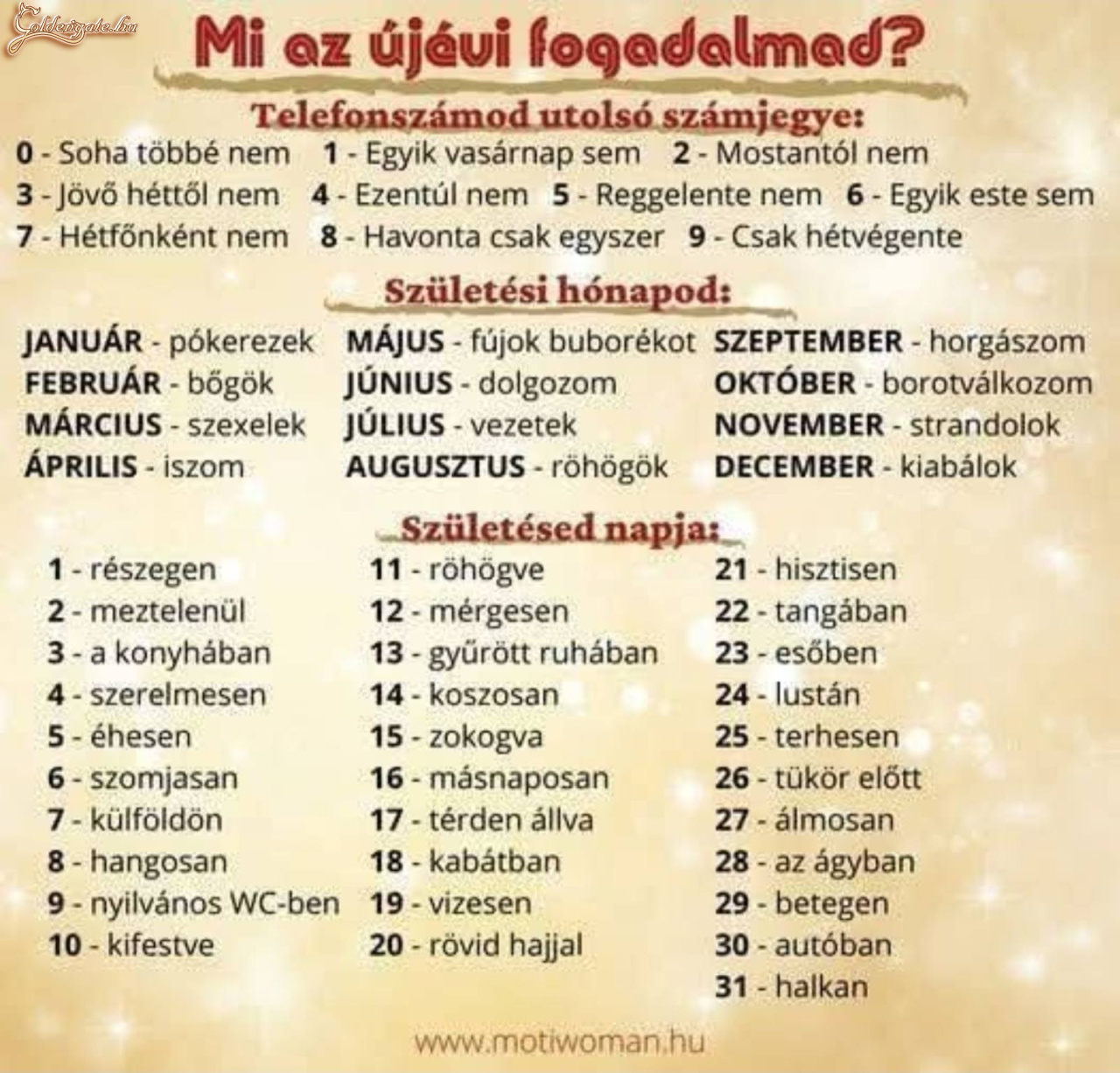 Mi az új évi fogadalmad