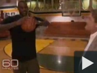 LeBron James interview közben félpályán túlról
