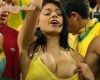 Brazil női focirajongó