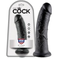 King Cock 8 dildó (20 cm) - fekete