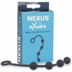 Nexus Excite - 4 gyöngyös anál dildó - fekete (kicsi)