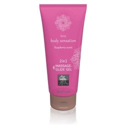 Shiatsu 2in1 Rashberry scent - masszázs síkosító - málna (200ml)