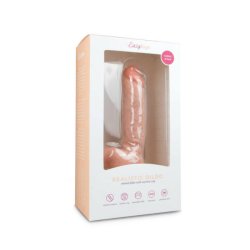 Easytoys - tapadótalpas, herés dildó (22,5cm) - natúr