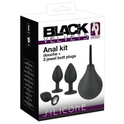 Black Velvet - anál plug szett (4 részes) - fekete