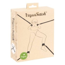 Vegan Fetish - ágyhoz kötöző szett (fekete)