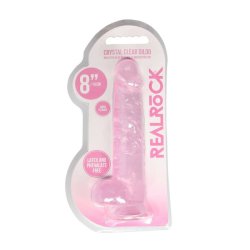 REALROCK - áttetsző élethű dildó - pink (19cm)