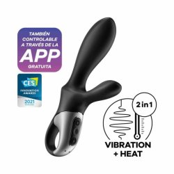 Satisfyer Heat Climax+ – okos, melegítő anál vibrátor (fekete)