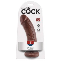 King Cock 8 dildó (20cm) - barna