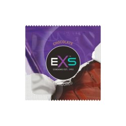 EXS Hot Chocolate - óvszer csoki ízesítéssel - fekete (100 db)