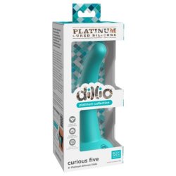 Dillio Curious Five - szilikon dildó (15cm) - türkiz