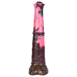 Bad Horse - szilikon ló pénisz dildó - 24cm (barna-pink)