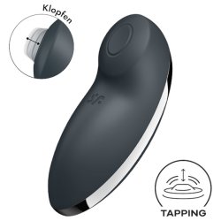 Satisfyer Tap & Climax 2 - 2in1 csikló vibrátor, csiklóizgató (szürke) Satisfyer Tap & Climax 2 - 2in1 csikló vibrátor, csiklóizgató (szürke)