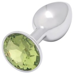 Sunfo - fém anál plug lime kővel (ezüst) Sunfo - fém anál plug lime kővel (ezüst)