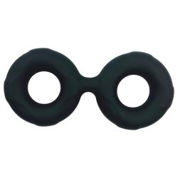 Pulselock Taur - dupla pénisz- és heregyűrű (fekete) - 25mm Pulselock Taur - dupla pénisz- és heregyűrű (fekete) - 25mm