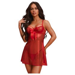 Obsessive Gifty - babydoll és tanga szett (piros) Obsessive Gifty - babydoll és tanga szett (piros)